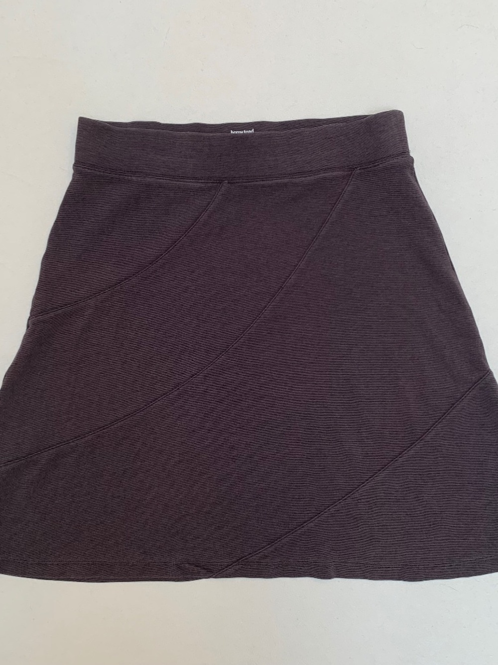 Horny Toad&Co Escapade Knit Skirt Brown Tencel Sz S Boho Gorpwear Travel Casual